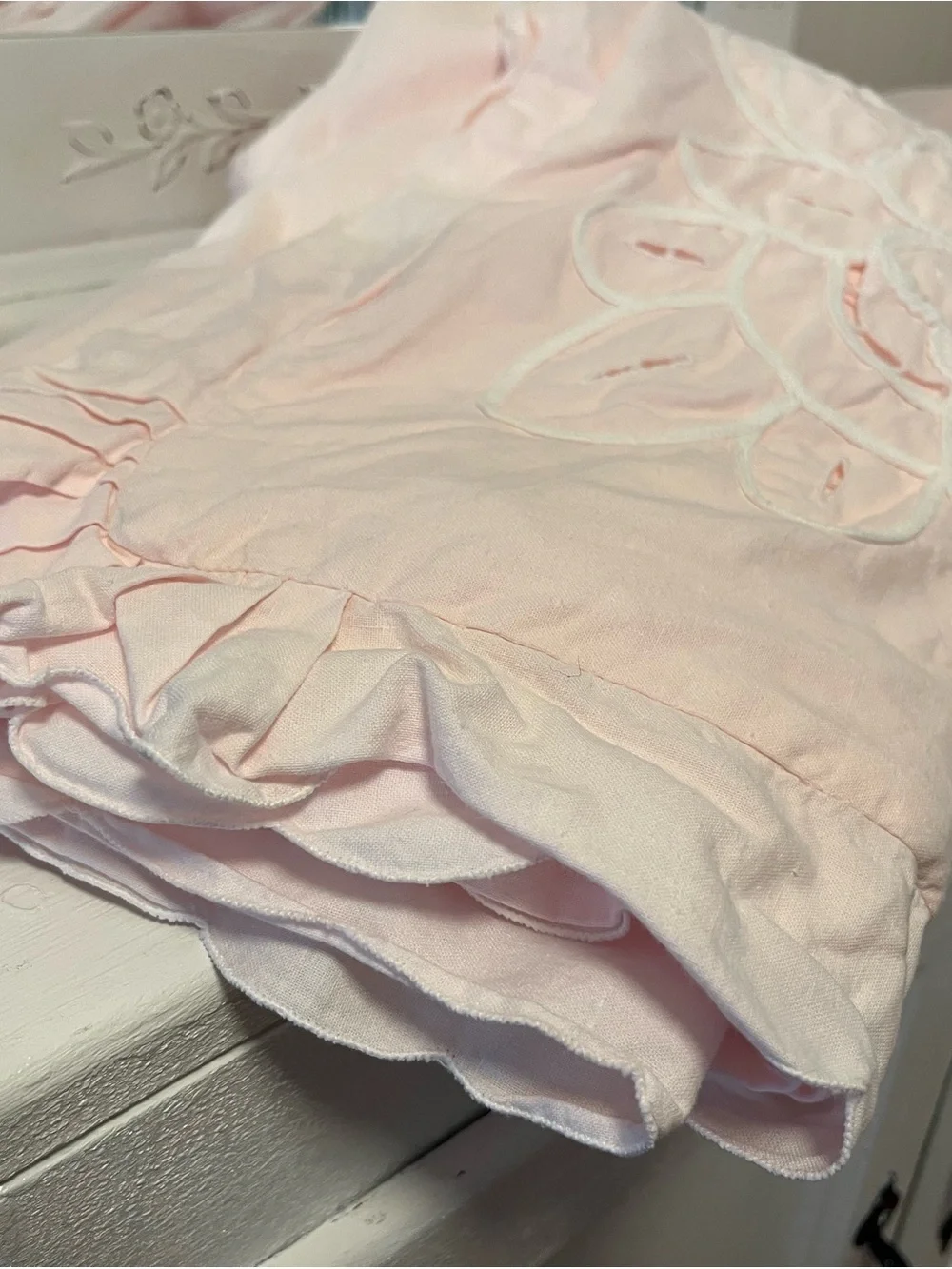 Vintage Battenburg Embroidered Duvet